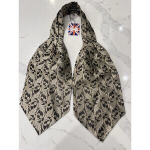 NWT NOS Vintage Victorian Style Knightsbridge Paisley Silk Ascot Cravat Tie UK